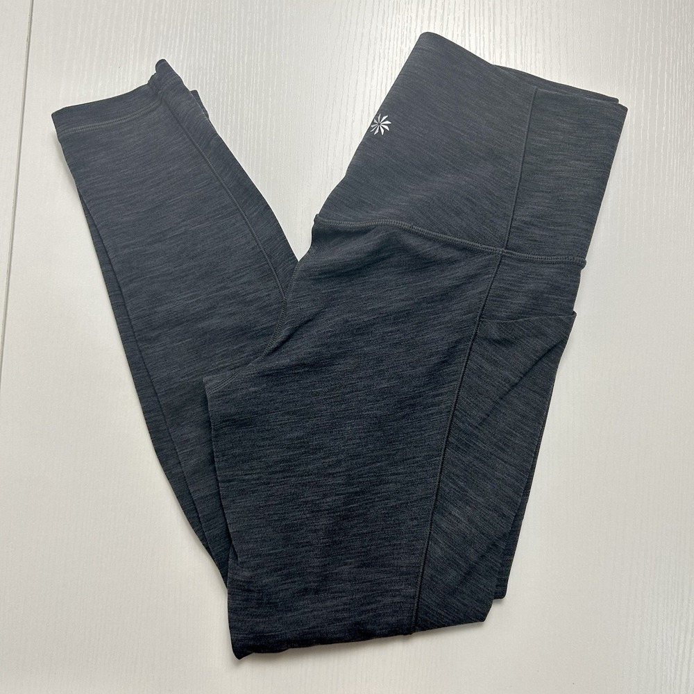 Athleta Salutation Stash Pocket High Rise 7/8 Legging size Small Dark Gray